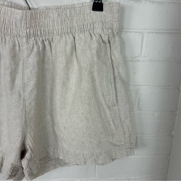 Old Navy Linen Blend Comfort Waistband Neutral Shorts Size M - Picture 6 of 9
